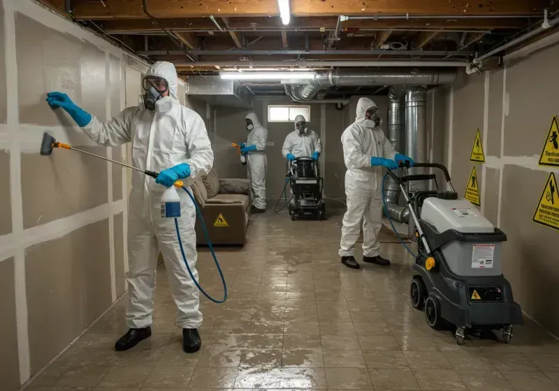 Basement Moisture Removal and Structural Drying process in Lakeside, MT